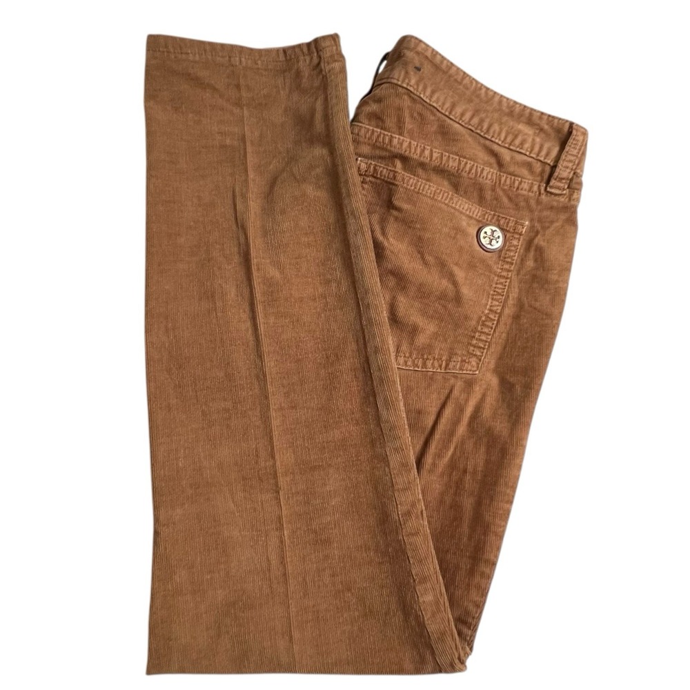 Tory‎ Burch Womens 29 Brown Ivy Super Skinny Corduroy Low Rise Pants
